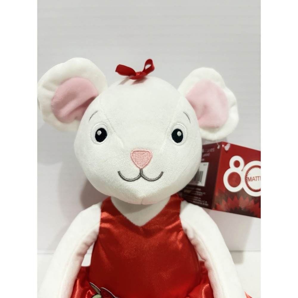 Angelina Ballerina Kohl's Cares Mattel 80th Anniversary Plush Doll 15" Red Satin - Picture 4 of 6